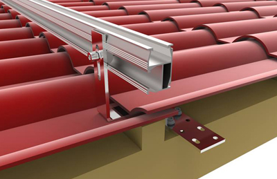 Tile Roof Rack Aluminum Solar Mounting Rail Solar Panel Bracket